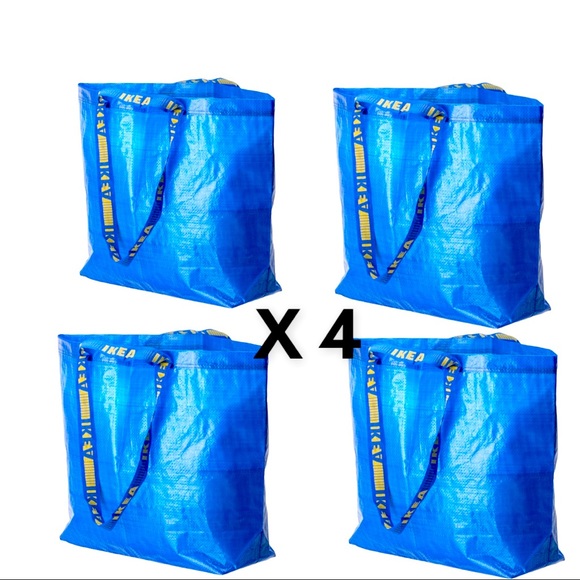 IKEA - FOUR (4) Frakta Line Reusable Bags-Medium- NWT - Picture 1 of 8